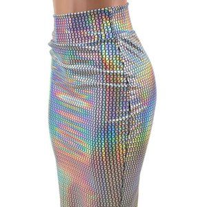 L Coquetry Clothing Prism Spandex Bodycon Pencil Skirt